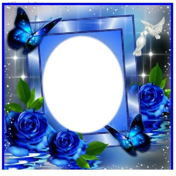 rosas azules Photomontage