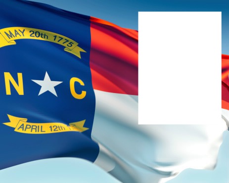 North Carolina flag Photo frame effect