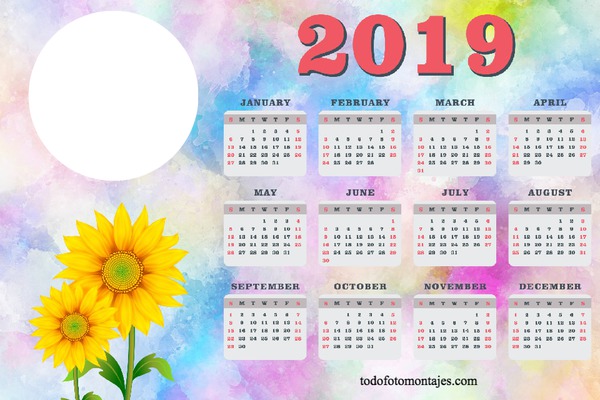 calendario 2019 Photomontage