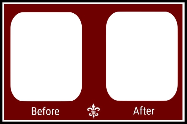 Before &After Red Frame Fotomontāža