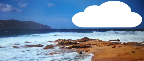 nuage sur mer Fotomontage