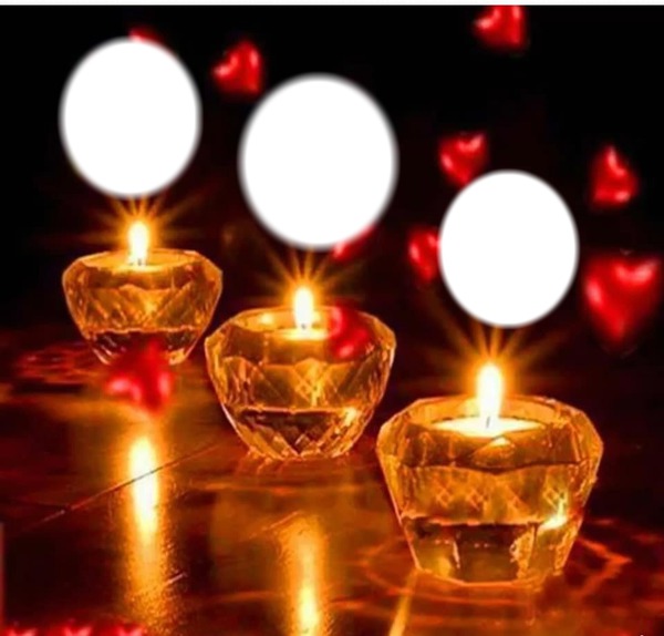 bright candles Photo frame effect