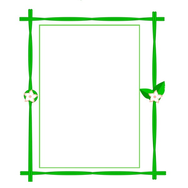 marco verde. Montaje fotografico