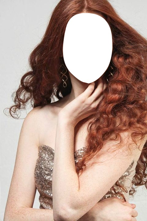 Red Hair Girl Photo frame effect