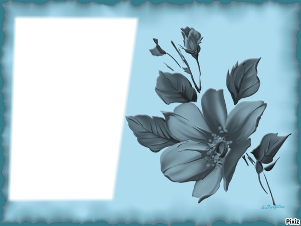 Fleur bleu Photomontage
