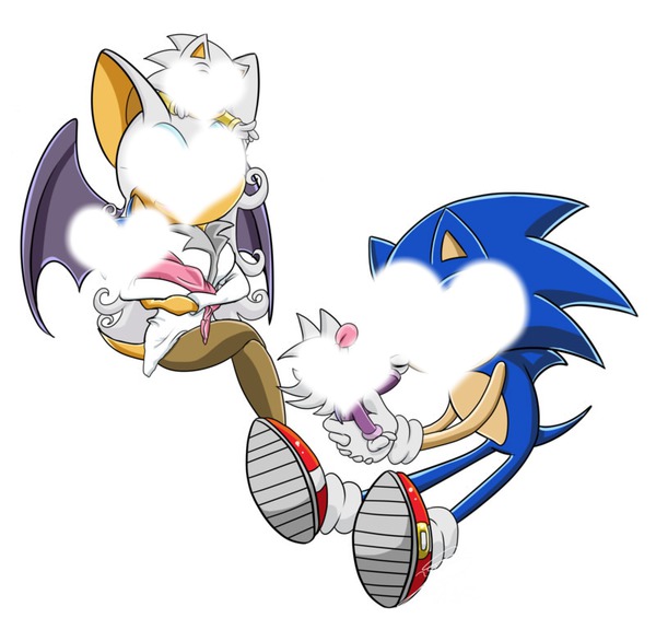 sonic and rouge Fotomontaža