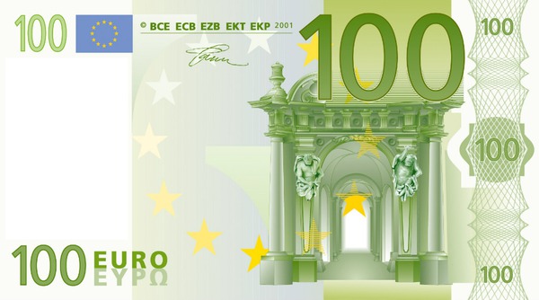 100 Euro Fotómontázs