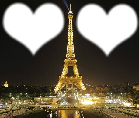 paris ville des amoureux Photomontage