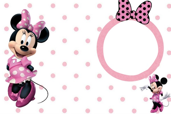 Minnie en rosa Photo frame effect