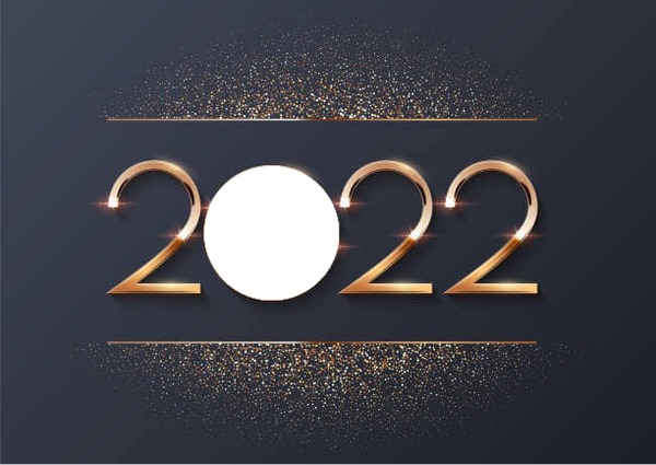Feliz Año Nuevo 2022 , 1 foto Fotomontage