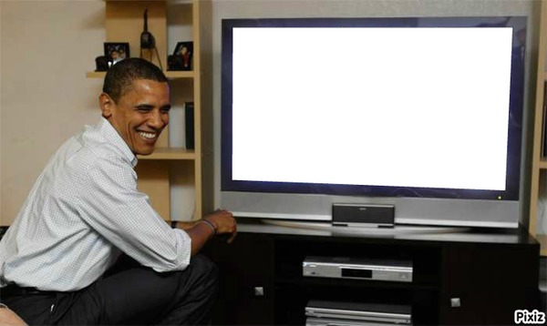 Obama television program Fotomontaggio