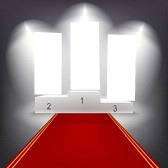illumination-gagnants-podium-avec-tapis-rouge- Montaje fotografico