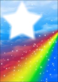 Rainbow Star Photo frame effect