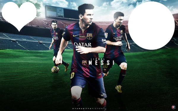 Lionel Messi 10 Photo frame effect