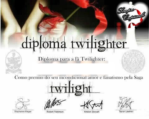 Diploma De Twilighter Фотомонтаж