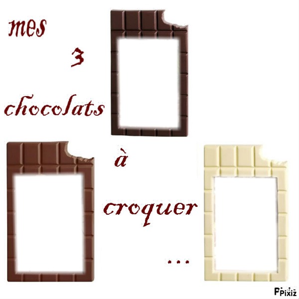 3 chocolats Montage photo