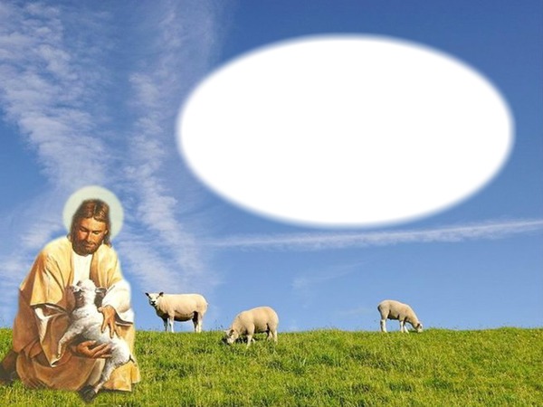 Jésus le bon berger Fotomontáž