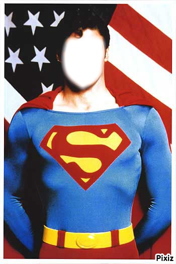 superman année 70 フォトモンタージュ