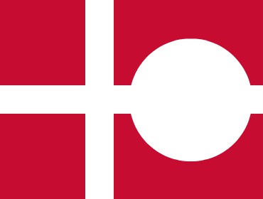 Denmark flag Photomontage