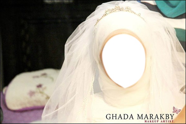 hijabi wedding Photo frame effect