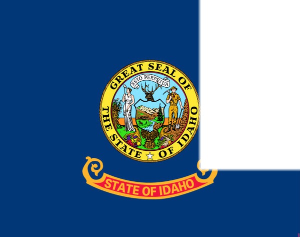 Idaho flag Photo frame effect