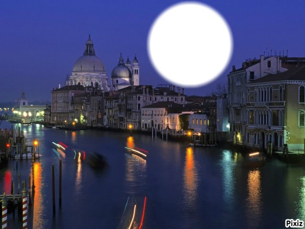 *Clair de lune a Venise* Fotomontáž