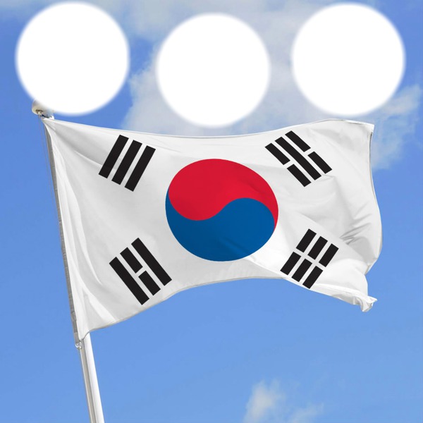drapeau coréen Photomontage