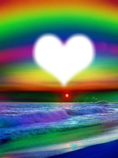 rainbow heart Fotomontāža