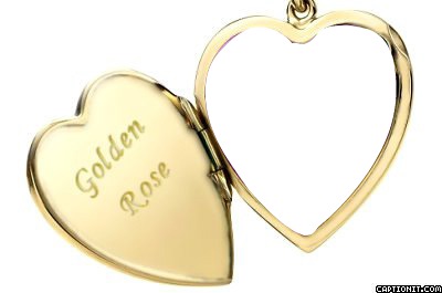 Golden Rose Gold Necklace Фотомонтажа