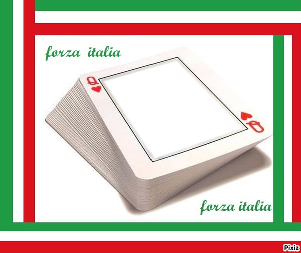 cadre forza italia   gaetana Photo frame effect