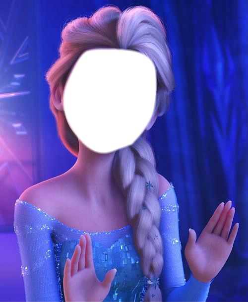 Face da Elsa de Frozen Montaje fotografico