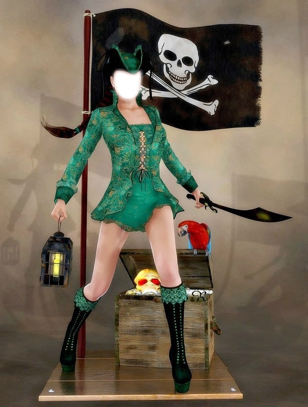 pirate femme nath Fotomontaža