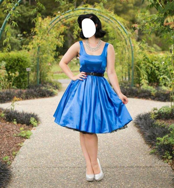 50's dress.2 Photo frame effect