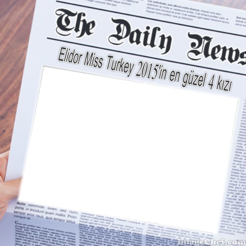 Daily News for Elidor Miss Turkey 2015 Photo frame effect