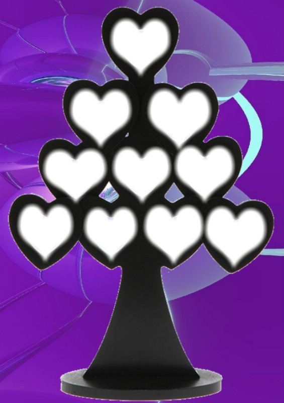 Arbre coeur 10 photos Photo frame effect