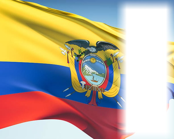 Bandera de Ecuador Fotomontāža