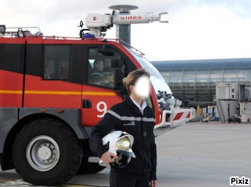 femme pompier Montaje fotografico