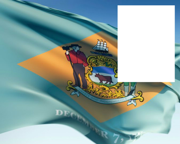 Delaware flag Photo frame effect