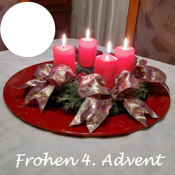 Frohen 4. Advent Photo frame effect