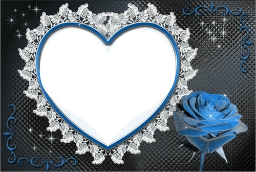 Blue heart Montage photo