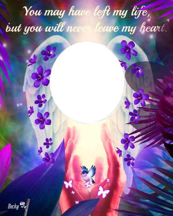 you'll never leave my heart Photo frame effect