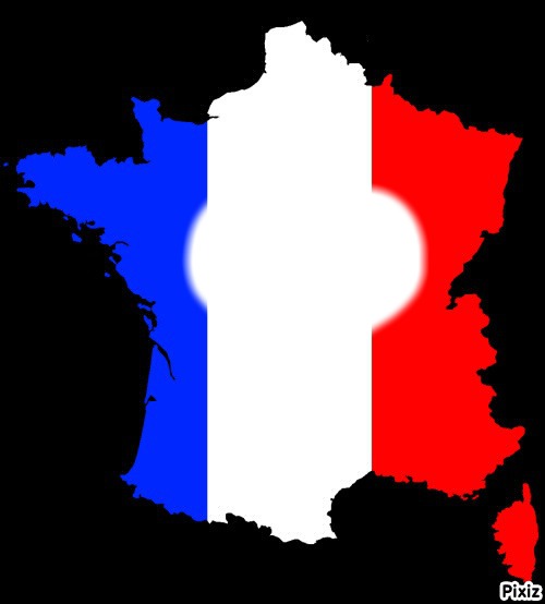 drapeau francais coeur Montaje fotografico