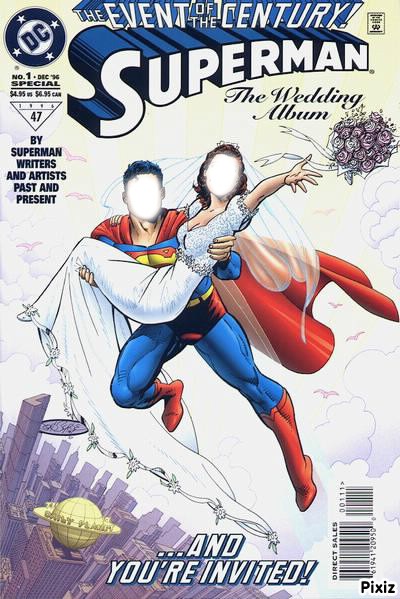 le mariage de superman Photo frame effect