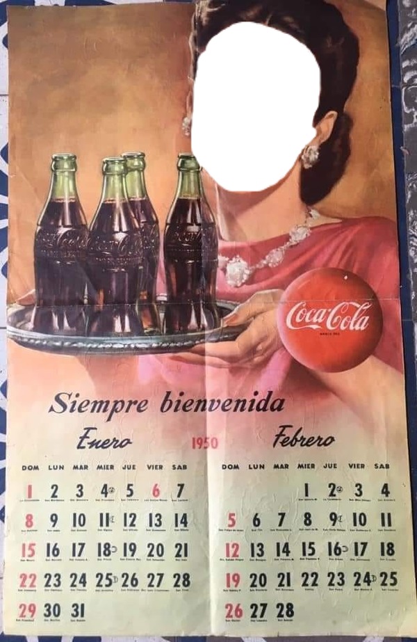 renewilly calendario coca retro Photo frame effect