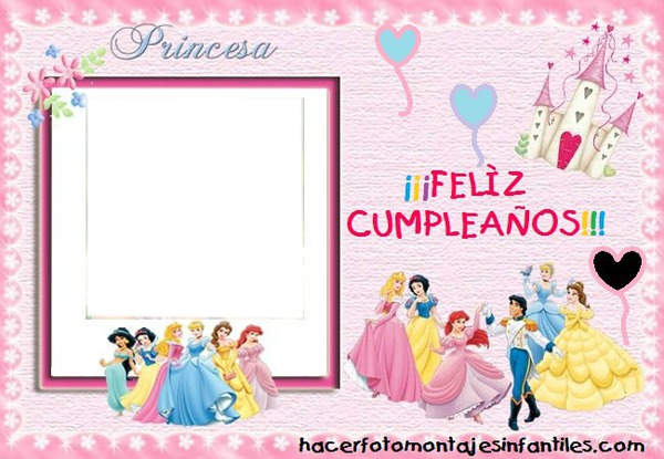 Princesas (Cumpleaños) Fotomontagem
