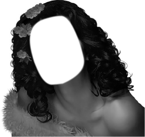femme noir et blanc Fotomontage