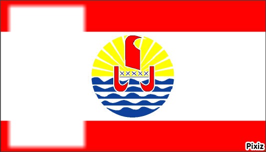 drapeau tahitien Fotomontaż