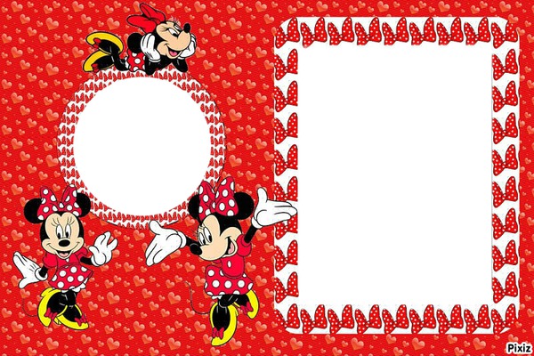 cadre minnie rouge Photo frame effect