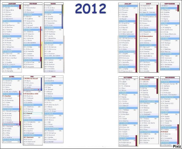 calendrier 2012 Fotomontāža