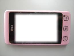 celular rosa Montaje fotografico
